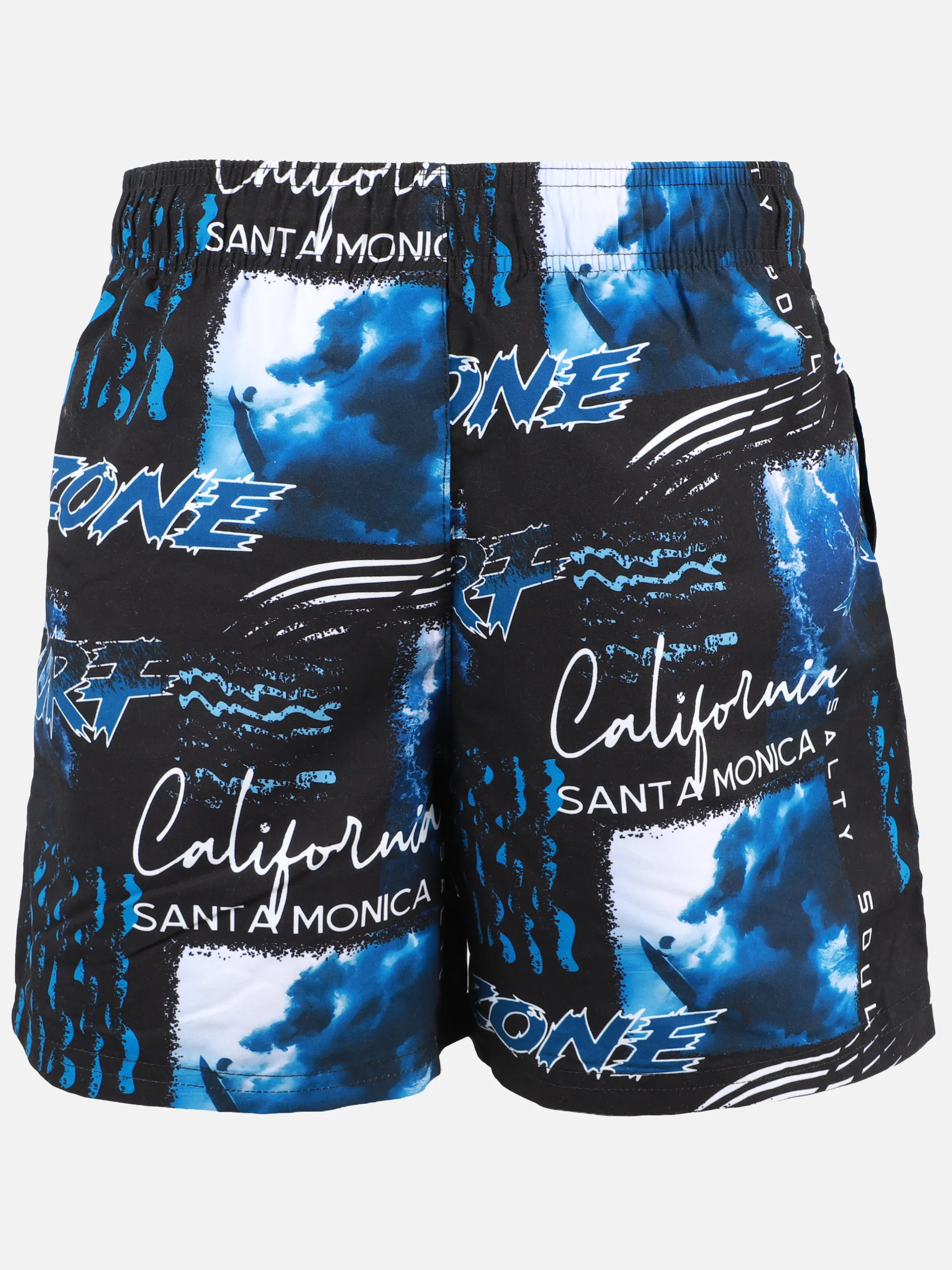 Grinario Sports TB-Badeshorts, AOP Schwarz 923132 BLACK BS 2